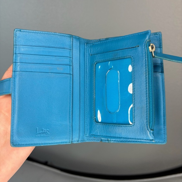 Lodis Cerulean Blue Real Leather Wallet - Picture 1 of 11